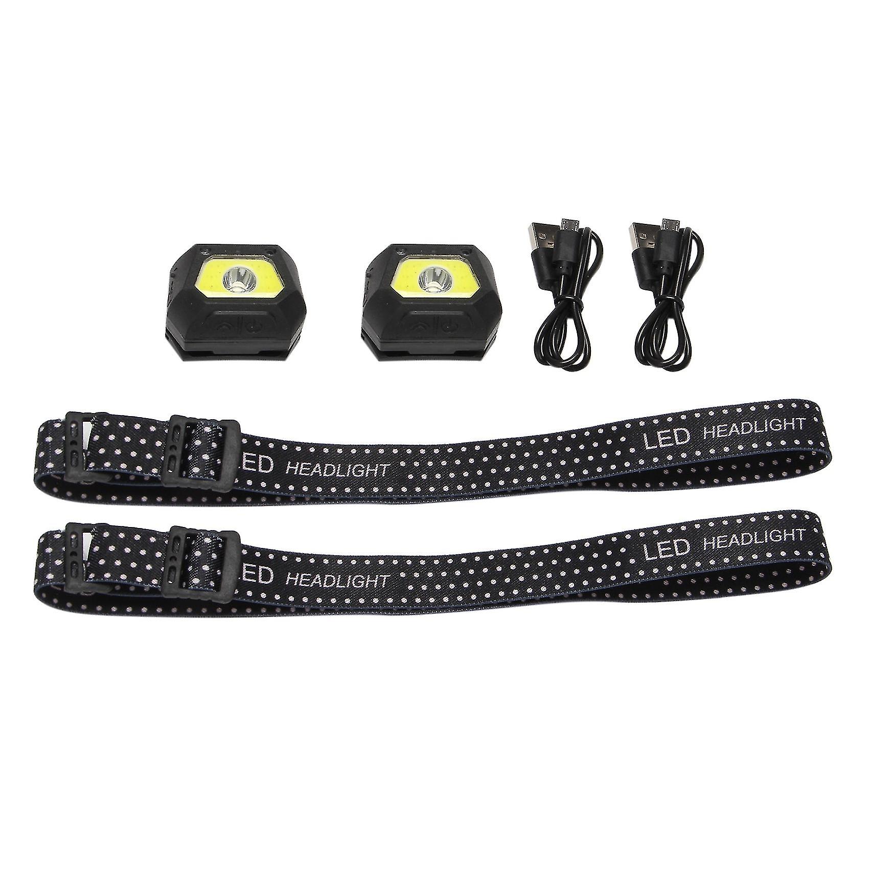 TIMPCV Led Head Light Lamp Dimmable Flashlight Cob Headlight For