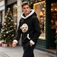 thumbnail image 4 of AURORADY Pet Pouch Hoodie for Women Oversized Fleece Sweatshirt with Zipper Cat Dog Carrier Pullover Top, 4 of 9