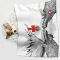 thumbnail image 6 of Naloa Moose Kissing Under Mistletoe Dog Blanket, 3 Sizes Cat Blanket for Indoor Cats Large Medium Small Dog Gifts-Small, 6 of 8