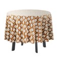 thumbnail image 1 of Vargottam Indoor/OutdoorRoundTablecloth 58 InchRoundTablecloth Waterproof PatioTableCloths,Spring/SummerTableCovers For Backyard CircularTable/Bbqs/Picnic -Light Brown, 1 of 8