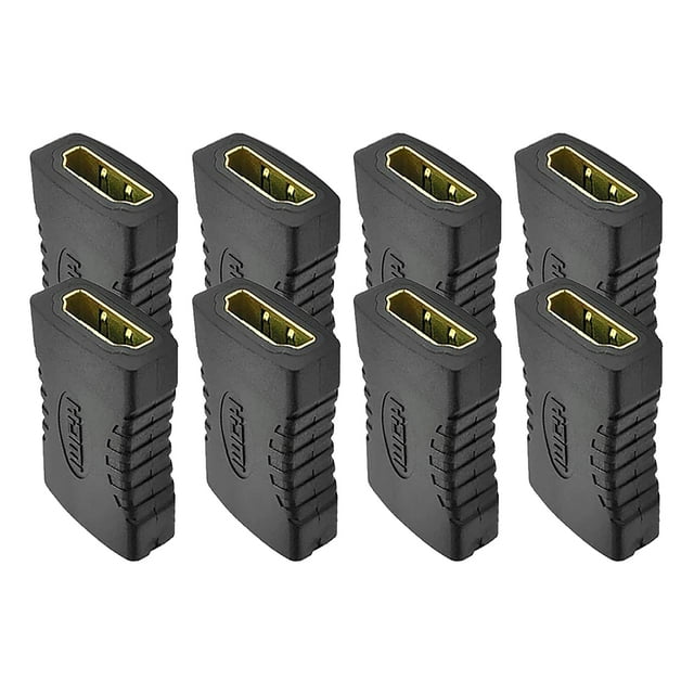 LAICAIW 8 Packs HDMI Coupler Gold Plated Adapter High-Speed Female to Female Resolution F/F Connector 3D 4K HDTV 1080P Support Cable Extender