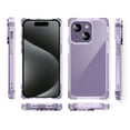 thumbnail image 3 of Shockproof Clear Designed for iPhone 13, [Camera & Screen Raised Edge Protection] [Air Guard Four Corner Bumper 15FT Drop Protection] [Not Yellowing] Soft Slim Silicone Case, Purple, 3 of 9