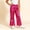 A342 Hot Pink, variant on Kids Girls Shiny Metallic Flare Pants Faux Leather Bell Bottoms Elastic Waist Trousers for Dance Disco Party Casual Wear
