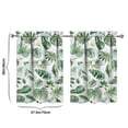 thumbnail image 4 of Summer Beach Kitchen Curtains 2 Panels 27.5W X 24L Inches Semi-Sheer Tropical Floral Tier Curtains for Bathroom & Cafe Windows, 4 of 4