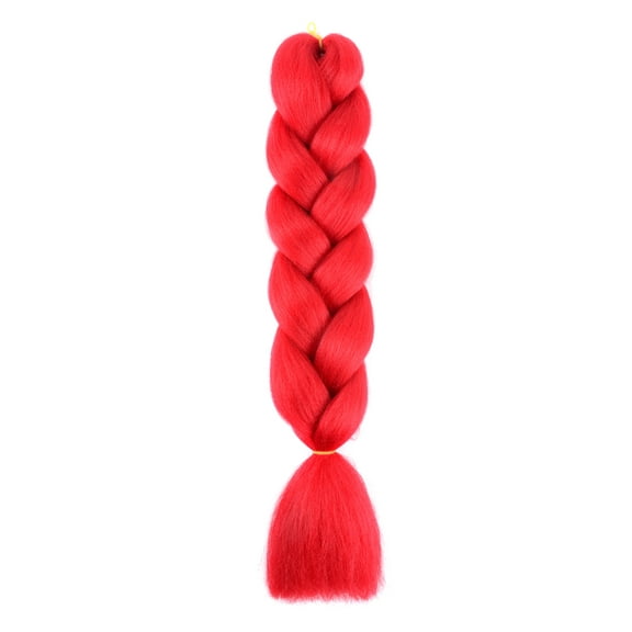 XmhyTop 3-Piece Braiding Hair Extensions, 24Inch Rosy Synthetic Crochet Braids, 100g/Piece Twist Braids for DIY Box Braids Styling, Light Red