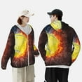 thumbnail image 4 of Gaeub Tennis Ball On Fire And Water Men's and Women's UPF 50+ Long-Sleeved Sun Protection Clothing, Fishing Shirt Long Sleeve Zip-3X-Large, 4 of 7