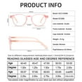 thumbnail image 2 of OCCI CHIARI Lightweight Designer Acetate Frame Stylish Reading Glasses for Women with Acrylic Clear Lens (Pink), 2 of 6