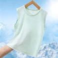 thumbnail image 2 of WRKEKC Boys Athletic Tank Tops Solid Color Quick Dry Mesh Breathable Round Neck Sleeveless Sporty T Shirt for 3-14 Years, 2 of 7