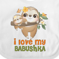 thumbnail image 4 of Inktastic Sloth I Love My Babushka Boys or Girls Baby Bib, 4 of 4