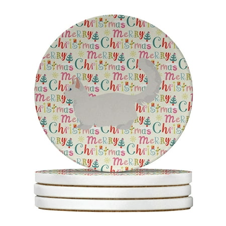 

Munchkin #2 Cat Christmas Large Sandstone Coasters Pack of 4 4 in x 4 in