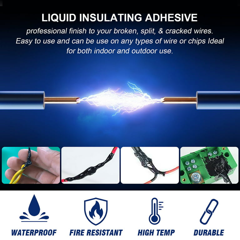 Smrinog 30ml Liquid Insulation Electrical Wire Cable Sealant Fast Dry Glue  (Black) 