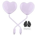 thumbnail image 3 of 2 Pieces Rearview Mirror Side View Mirrors Convex Mirrors Heart Shaped Design Universal Fit for Motorcycle Scooter, 3 of 9