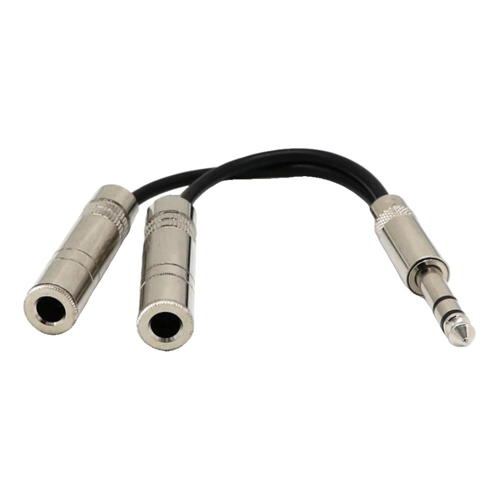 6.35mm (1/4inc) FEMALE STEREO TRS to DUAL 6.35mm MALE TS MONO Y