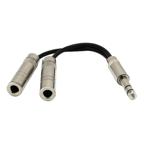8 pulgadas de 6.35 mm a 2 × 1/4 " Audio Y Splitter Cable estéreo perfecto