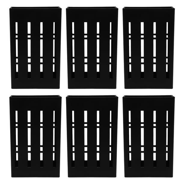 unbranded 1Jgo Organizador De Cubiertos De Pared Plástico Negro Para Utensilios Cocina Portacucharas Y