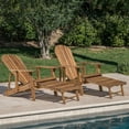 thumbnail image 3 of Glavbiku Soild Wood Reclining Adirondack Chair,Outdoor Chairs with Footrest,Natural, 3 of 14