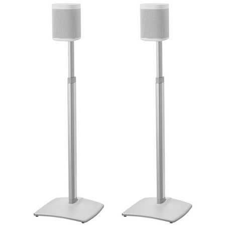 UPC: 0793795532398 | Sanus WSSA2 Adjustable Height Wireless Speaker Stands for Sonos ONE  PLAY:1  and PLAY:3 – Pair (White)