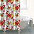 thumbnail image 4 of Pioneer Flower Floral Print Pattern Shower Curtain 72"x72", Bathroom Decorative Shower Curtain Set with 12 Hooks, Waterproof Washable, 4 of 6