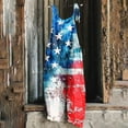 thumbnail image 2 of QATAINLAV Womens Linen Jumpsuits Fourth of July Outfits Summer Sleeveless Wide Leg Onesie Pants American Flag Patriotic Overalls Beach Vacation Clothes Red S My Orders Placed By Me, 2 of 6