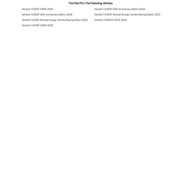 Tusk Rear Wheel Spacer Upgrade Kit Black for Yamaha Yz250F 2009-2024