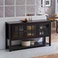 thumbnail image 4 of Furniture of America Chico Contemporary Multi-Storage Dining Buffet, Walnut, 4 of 5