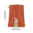 thumbnail image 3 of Btomtd Easter Bunny Washcloth for Household, Thickened Absorbent Face Towel and Hand Towel, Bathroom Towels for Spring, 1-Pack, Size 30" x 14", Orange, 3 of 7