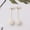 white, variant on Drop Earrings Plush Ball Drop Dangle Earrings Faux Fur Pompon Pom Pom Earring-blue