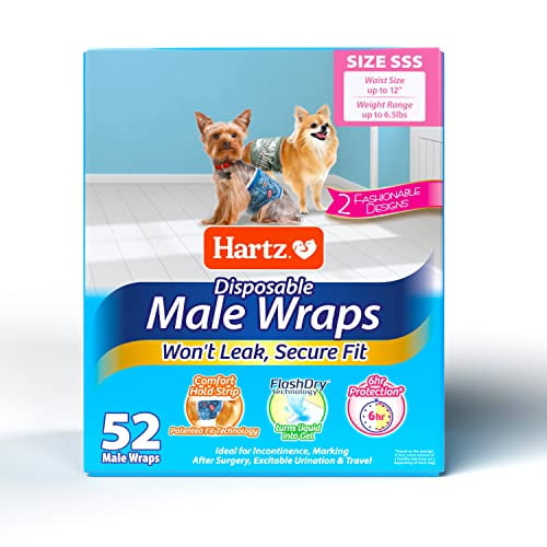 Small 144 Count Soft Barks Disposable Male Wrap Dog Diapers Simple and Convenient 144 Count 
