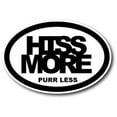 thumbnail image 2 of Magnet Me Up Hiss More Purr Less Oval Magnet Decal, 4x6 In, Vinyl Automotive Magnet, 2 of 3