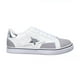 thumbnail image 2 of Tenis Mujer Moda Casual Urbana Fashion Tipo Piel Blanco Detalles Gris Estrella Decorativa 017D11 blanco 25 Incógnita 017D11, 2 of 7