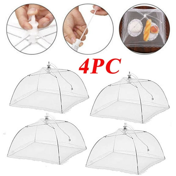 Clearance Food Storage under $5,4 Net Cover Food Screen Set Mesh -Up Tent Umbrella Dome Large Picnic Kitchen,Dining & Bar