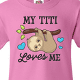 thumbnail image 4 of Inktastic My Titi Loves Me with Sloth and Hearts Youth T-Shirt, 4 of 5