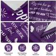 thumbnail image 3 of Birthday Gifts for Women Sister Girls Wife, Best Friend Birthday Gifts, Happy Birthday Decorations, Gifts for Women Birthday Unique, Womens Birthday Gift Ideas, Throw Blanket Purple 50x60, 3 of 6