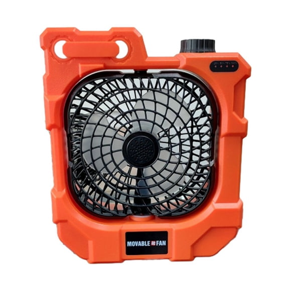 Greeniant Ventilador eléctrico para acampar con linterna móvil USB con luces nocturnas Led, ventiladores de iluminación para exteriores para Estufas de camping X5/naranja