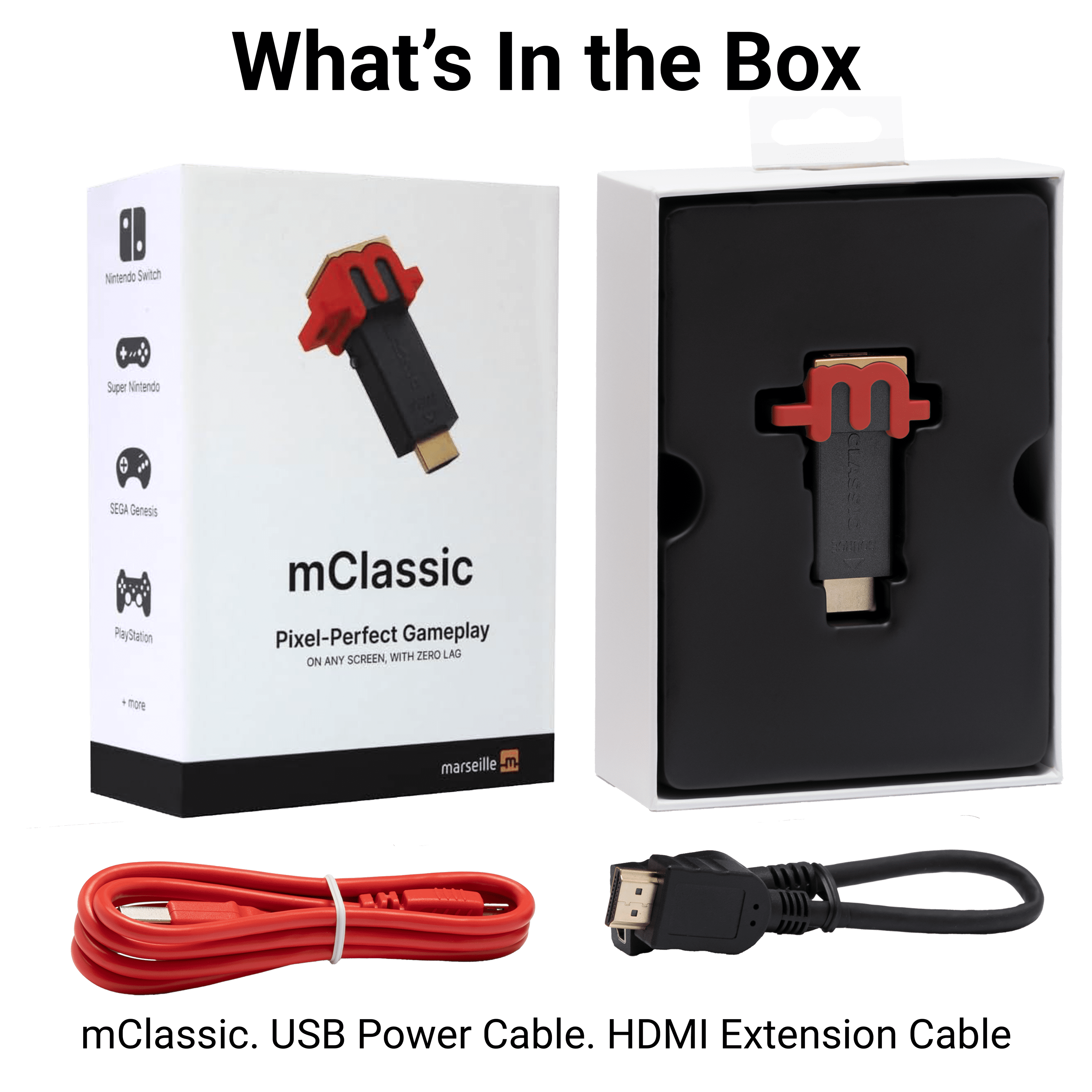 Marseille mClassic Video Game Accessories, Retail Packaging, for