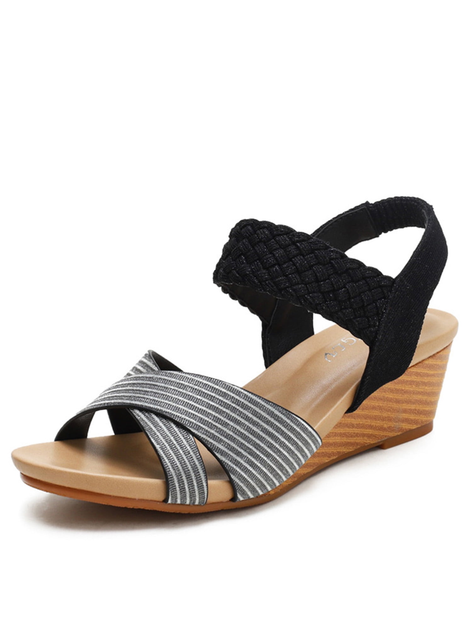 low wedge gladiator sandals