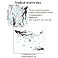 thumbnail image 3 of 1pc Decalmile Watercolor Blue Flower Wall Decal, Blossom, Bird, Tree ,Branch, Wall, Stickers, For Living Room Sofa TV Background Wall Decor, 11.8in*23.6in, 3 of 4