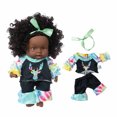 thumbnail image 6 of 8 inch Lifelike Silicone Vinyl Newborn Baby Dolls, African American Baby Black Dolls, give for Kids and Girl Holiday Birthday Gift, African Black Dolls, Reborn Doll, 6 of 6