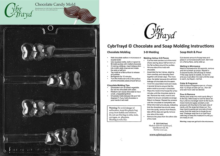 Cybrtrayd V128 Heart Pop with Cherub Valentine Chocolate Candy Mold