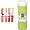 Wilton Valentine Sprinkles Dessert Decorating Set, 8-Count & Light Green Sugar Sprinkles