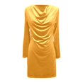 thumbnail image 5 of DHFJKG Women Cowl Neck Velvet Dress Long Sleeve Evening Party Gown Soft Loose Tunic Comfortable Spring Clothes Carnival Versatile Dresses, 5 of 5