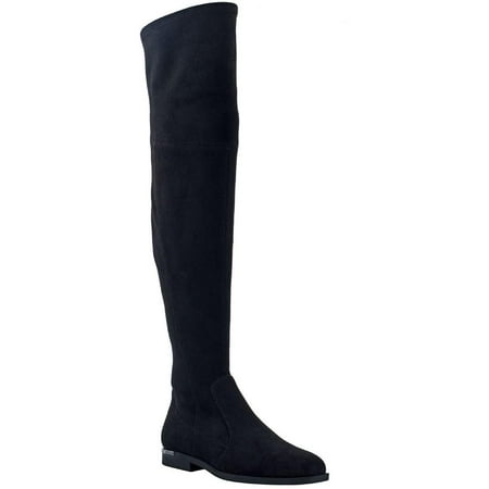 Marc Fisher Womens Renn Faux Suede Over-The-Knee Boots Black 7.5 Medium (B M) | Walmart (US)