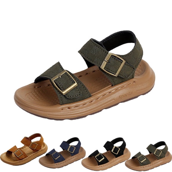 Bixock Toddler Boys Sandals Kids Shoes Boys Hook and Loop Sandals Soft Sole Beach Summer Shoes for Toddler