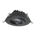thumbnail image 3 of 12 watt LED Direct Wire Downlight Gimbaled 4 inch 3000K 120 volt Dimmable Round Remote Driver Black, 3 of 9