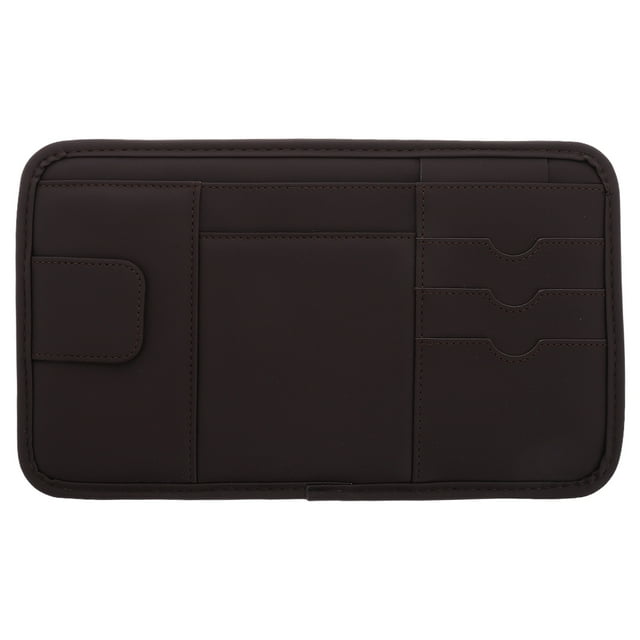 Organizador de parasol para coche, bolsa de almacenamiento interior para gafas, clip para tarjetas, almacenamiento interior para gafas de sol, tarjetas, licencia y documentos