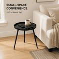 thumbnail image 2 of MEHOOM Round Metal Side Table, 16"x16"x19" Matte Black Small End Table for Living Room Bedroom Indoor, 2 of 8