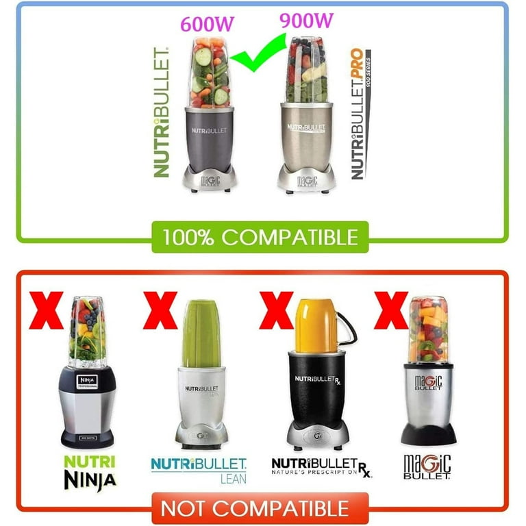 UPGRADE Replacement 32oz NutriBullet Blender Cups & Blade Part Compatible  with 600w/900w Blender (7 Pieces) 