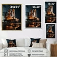 thumbnail image 4 of Designart "Moonlit Rendezvous Space Shuttle wall art II" Space Shuttle Floater Framed Canvas Art Print, 4 of 7