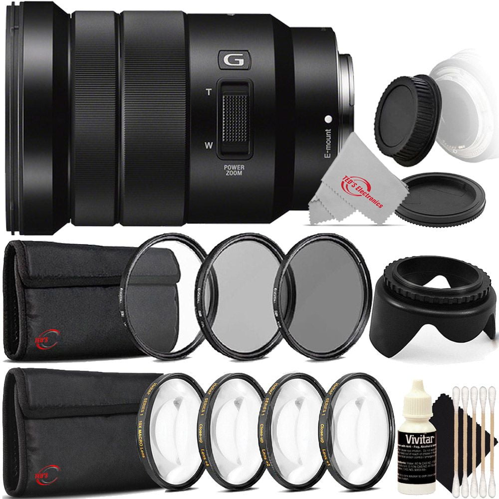 Sony E Pz 18 105mm F 4 G Oss Lens Uv Cpl Nd Filter Kit Macro Kit Tulip Lens Hood Lens Cap 3pc Cleaning Kit Walmart Canada