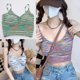 thumbnail image 5 of LUVCLS Camisola de punto con cuello en V para mujer, novedad de verano de 2024, camisetas ajustadas para mujer, Hot G9, 5 of 6